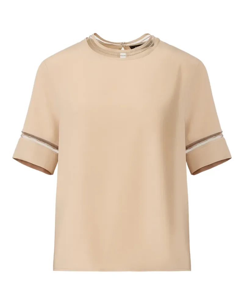 Fabiana Filippi crepe de chine top - Nude Nude