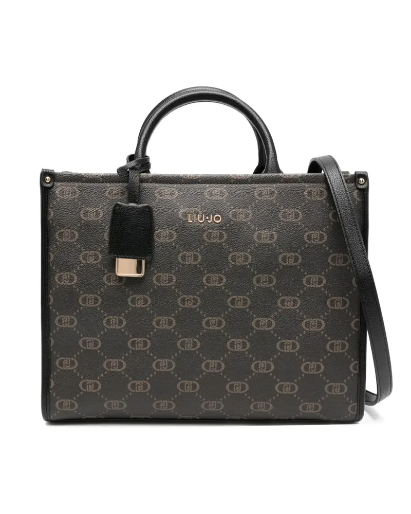 Liu Jo Shopper mit Logo-Schild - Braun Braun