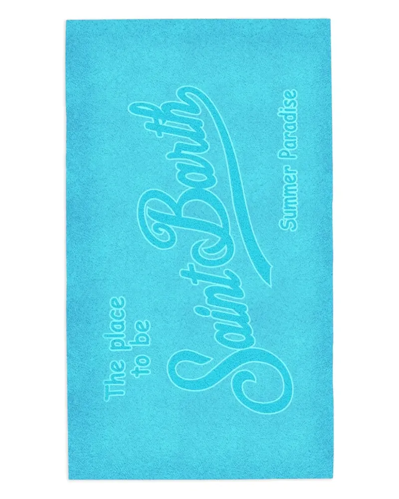 MC2 Saint Barth Aline Strandtuch mit Logo - Blau Blau
