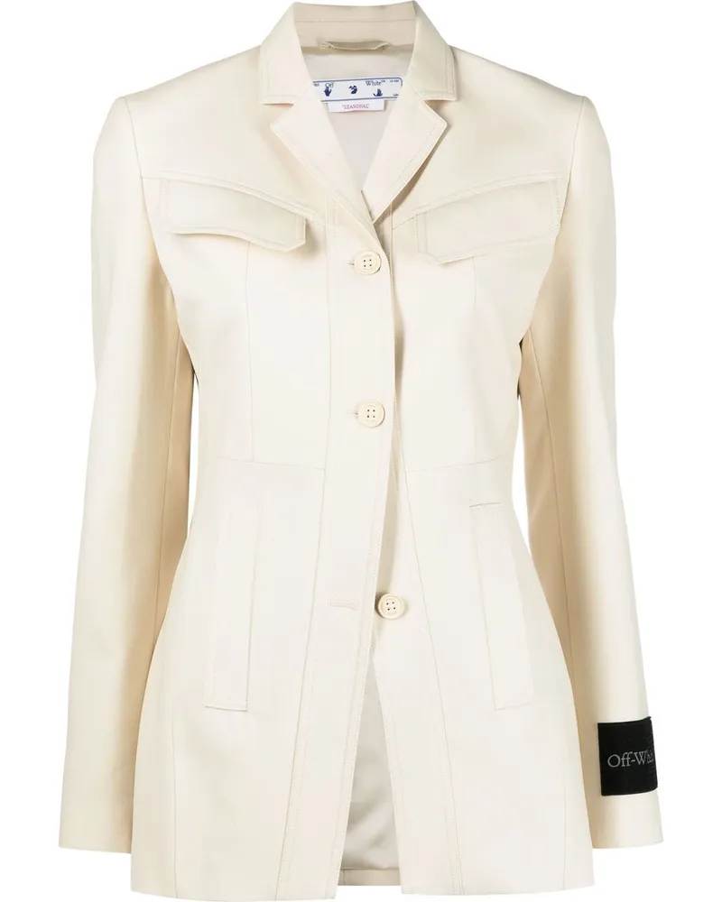 OFF-WHITE Einreihiger Blazer Nude