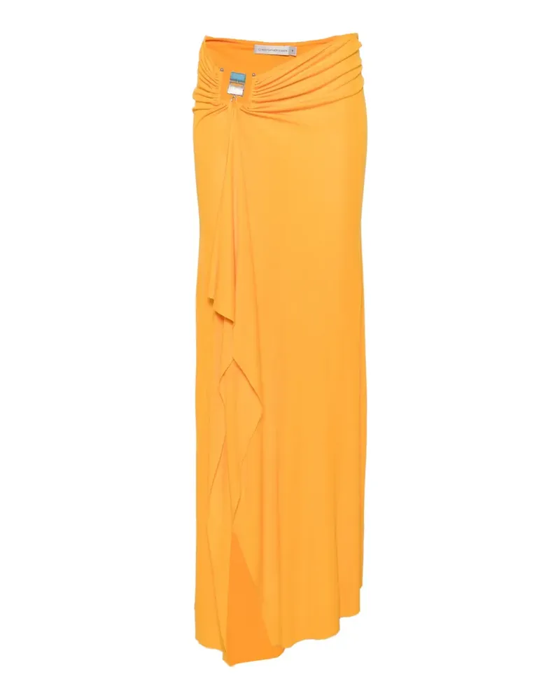 Christopher Esber Bezel Quartz maxi skirt - Orange Orange