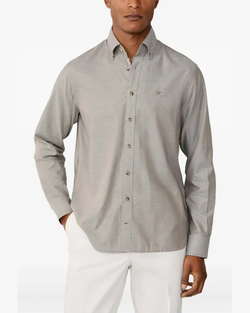 Hackett herringbone flannel shirt - Grün Grün