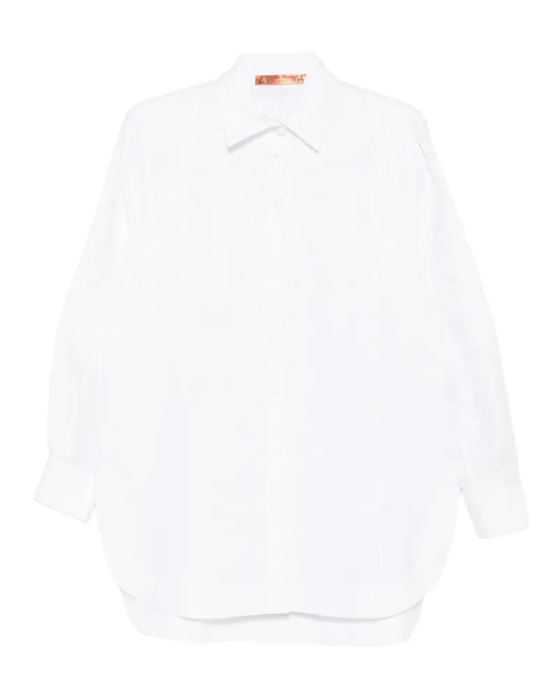 Ermanno Scervino Hemd mit Blumenstickerei - Weiß Weiß