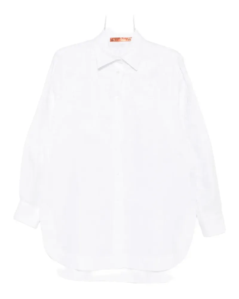 Ermanno Scervino Hemd mit Blumenstickerei - Weiß Weiß