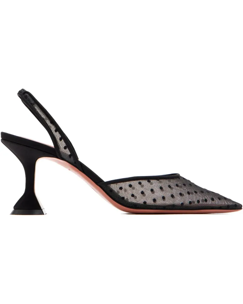 Amina Muaddi Holli polka-dot lace pumps - Schwarz Schwarz