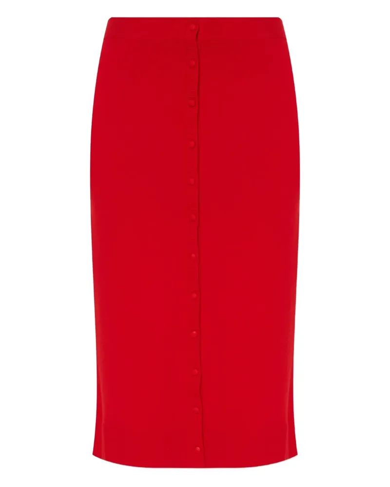 Victoria Beckham Schmaler Rock mit Knöpfen - Rot Rot