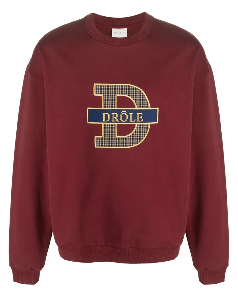 Drôle de Monsieur Sweatshirt mit Schottenkaro - Rot Rot