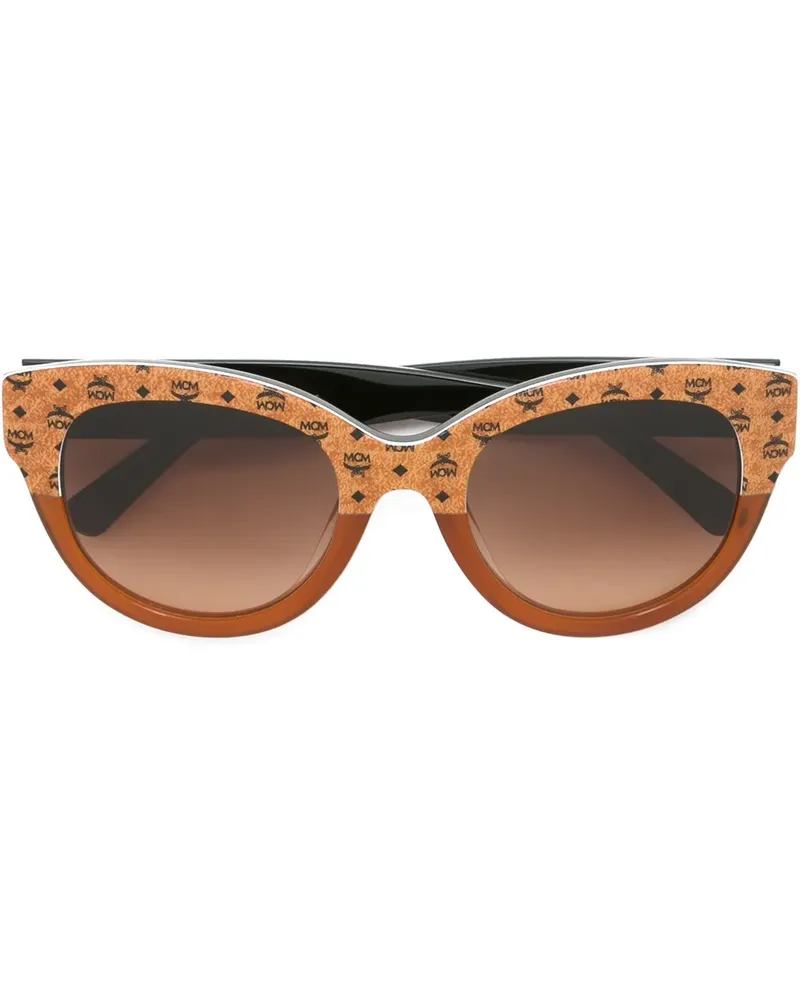 MCM Sonnenbrille mit abgerundetem Gestell - Braun Braun