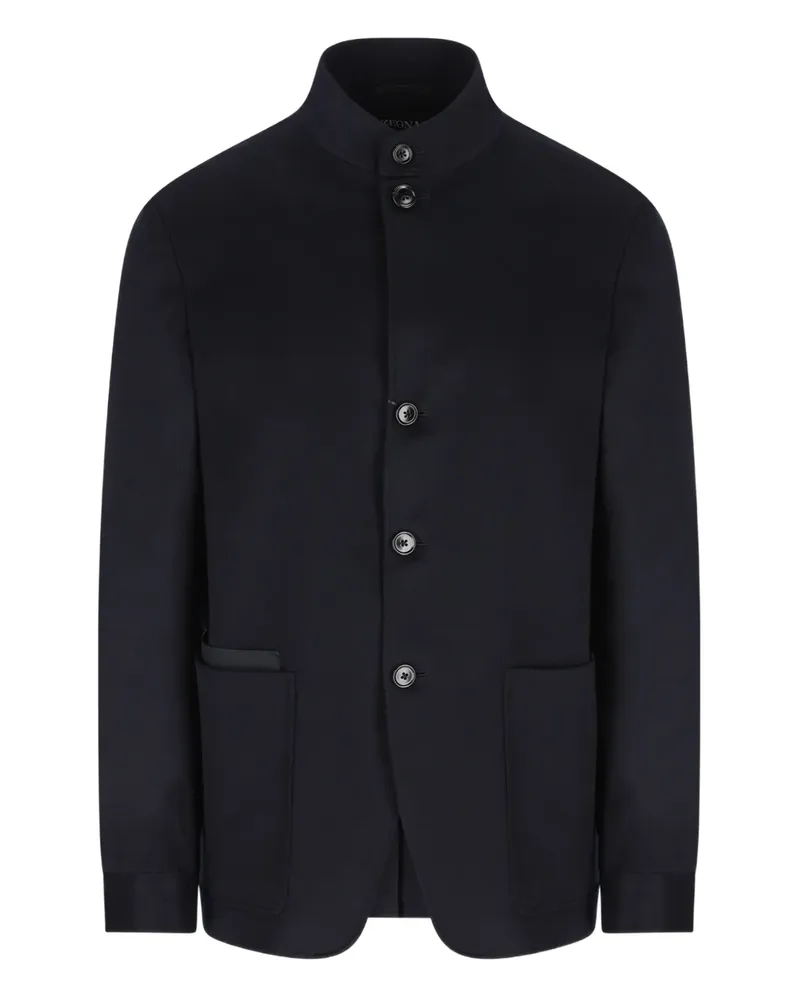 Ermenegildo Zegna Il Conte button cashmere blazer - Blau Blau