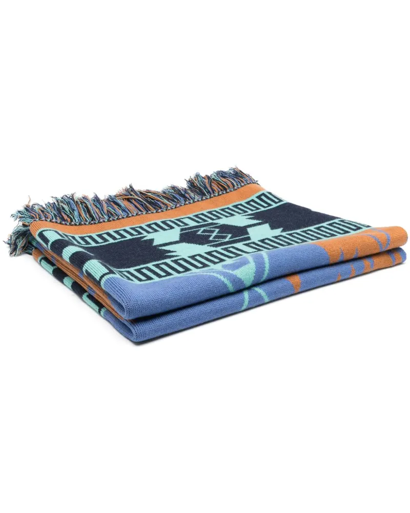 Alanui Decke aus Icon-Jacquard (210cm x 120cm) - Blau Blau
