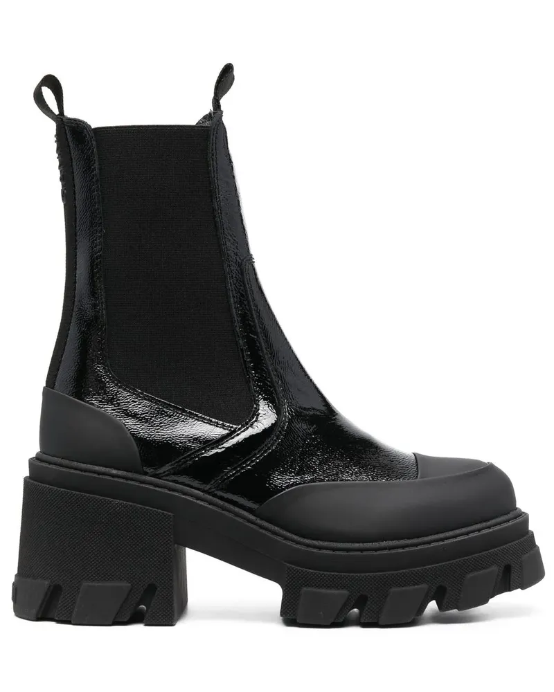 Ganni Stiefeletten mit dicker Sohle - Schwarz Schwarz