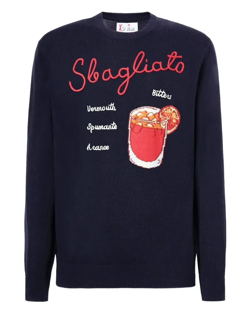 MC2 Saint Barth graphic-print crew-neck sweater - Blau Blau