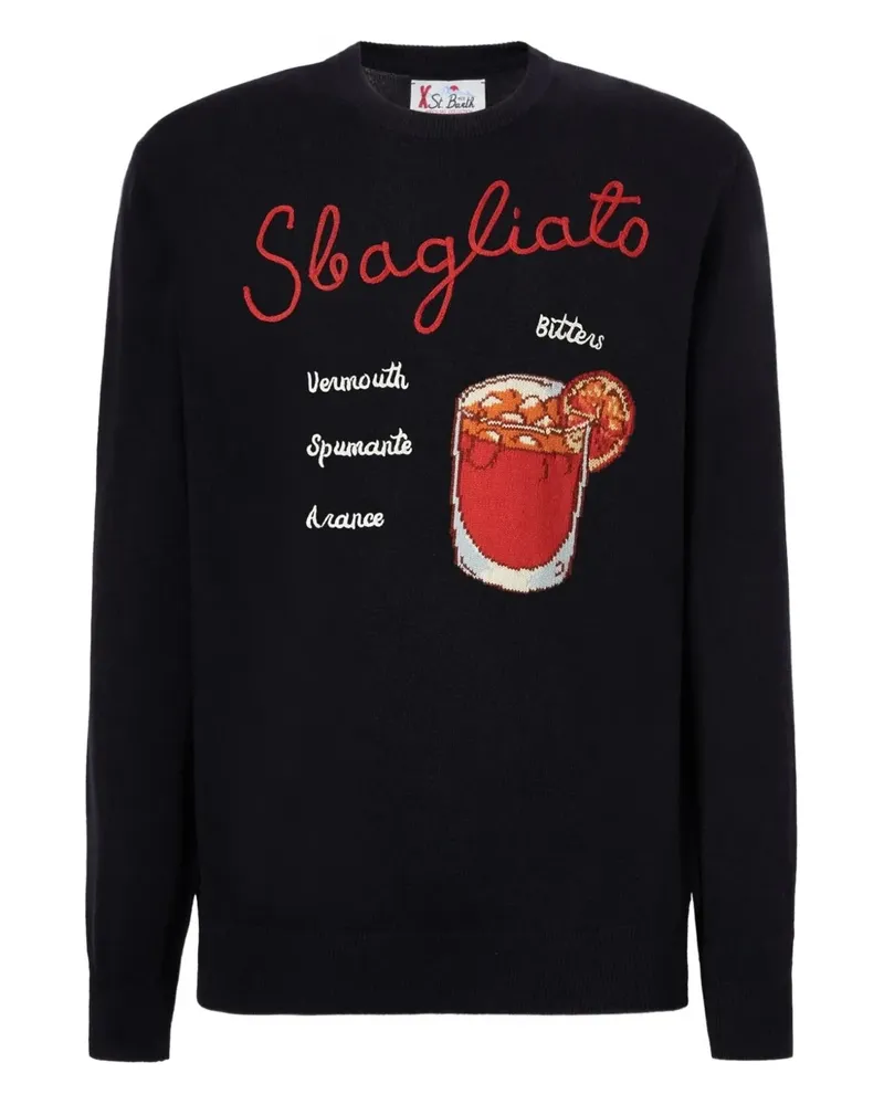 MC2 Saint Barth graphic-print crew-neck sweater - Blau Blau