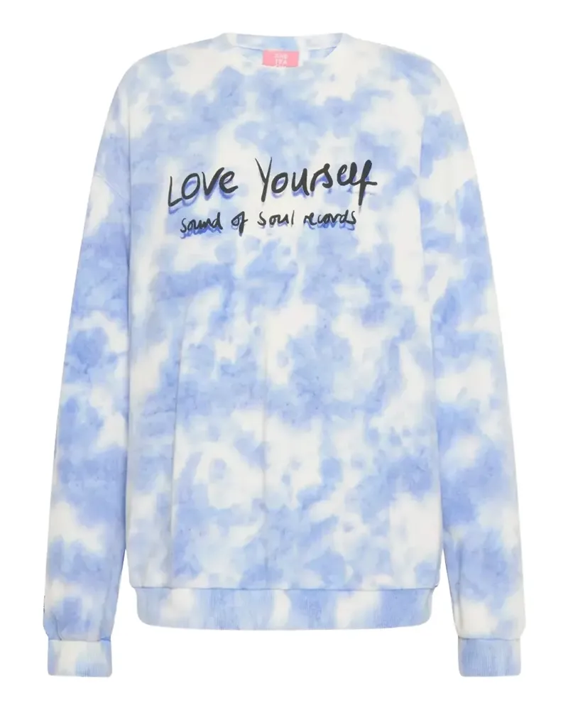 One Teaspoon tie-dye round-neck sweatshirt - Blau Blau