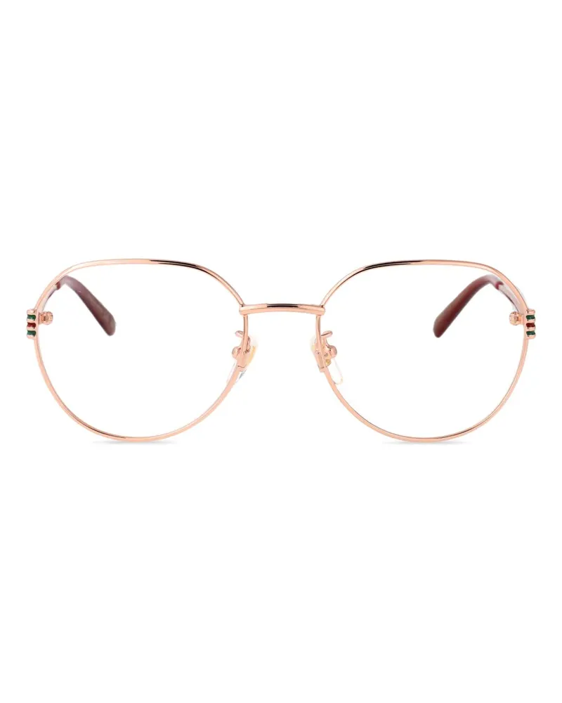 Gucci Brille mit rundem Gestell - Gold Gold