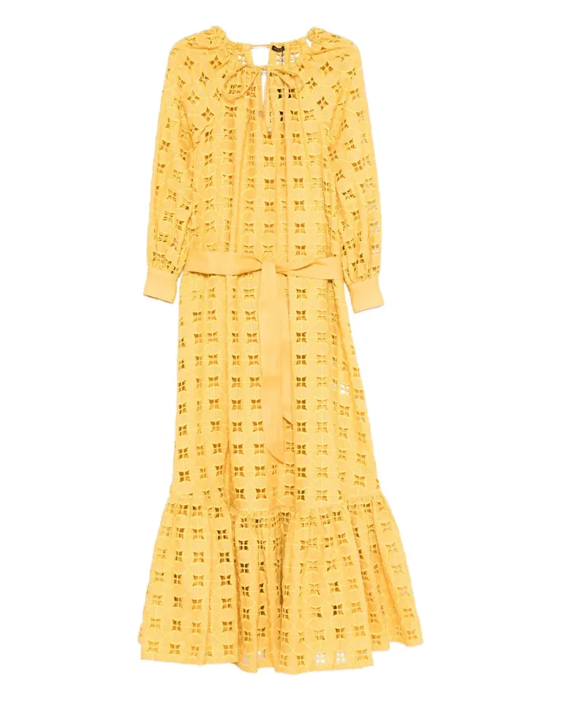 Kiton Maxikleid mit Nieten - Gelb Gelb