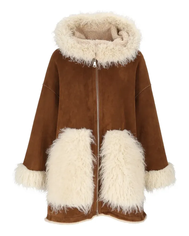 Bully faux-fur trim hooded coat - Braun Braun