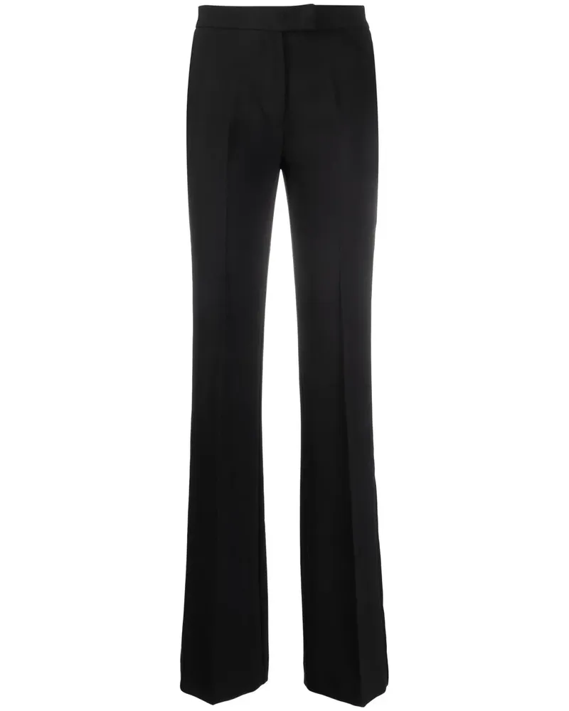Twin-Set Ausgestellte High-Waist-Hose - Schwarz Schwarz