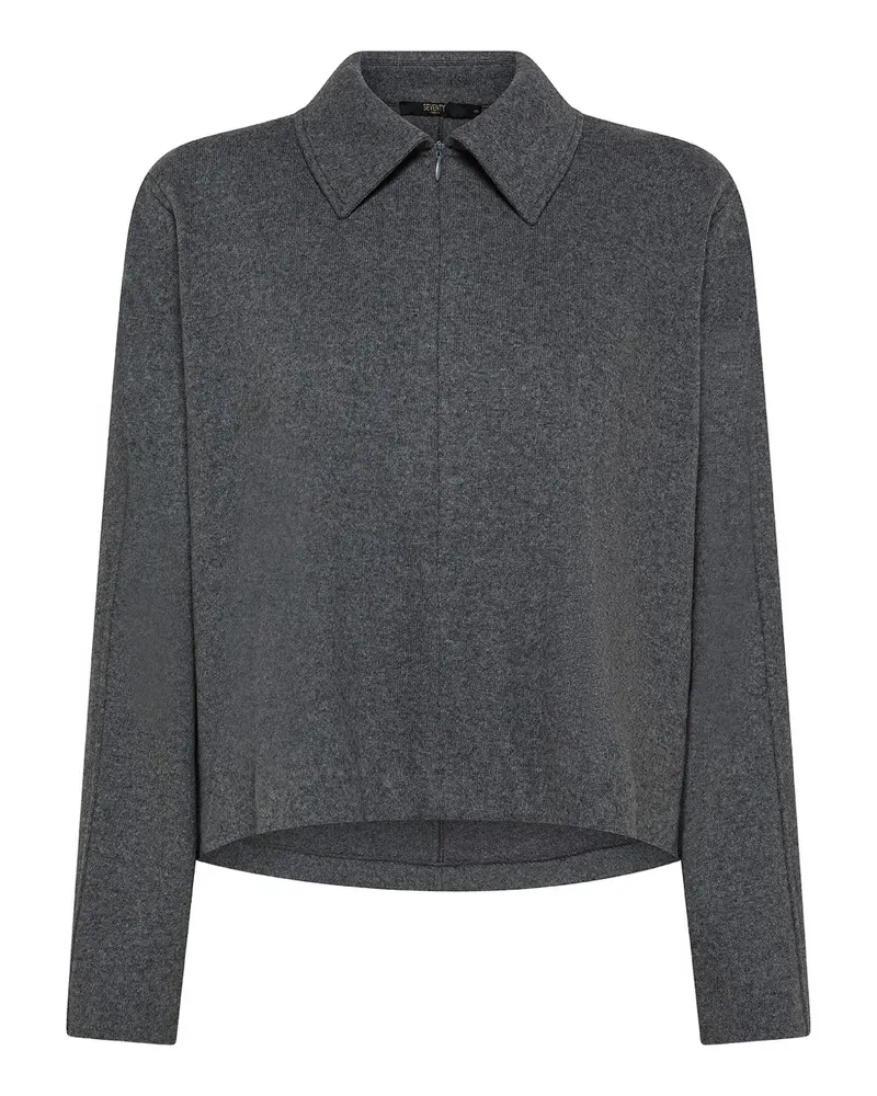 Seventy Oberteil mit Kragen - Grau Grau