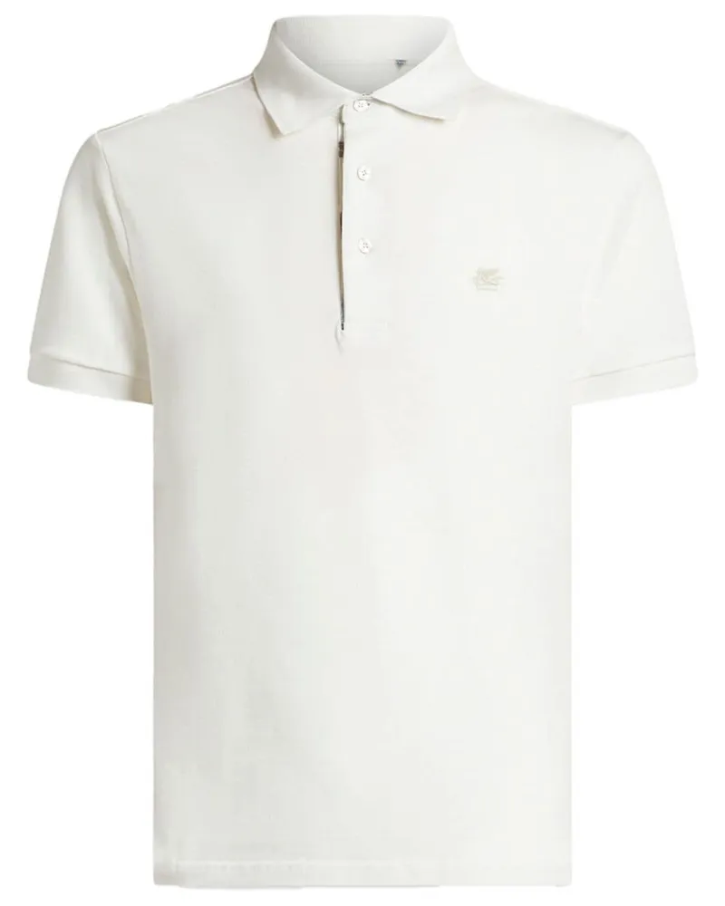 Etro Poloshirt mit Pegaso-Stickerei - Weiß Weiß