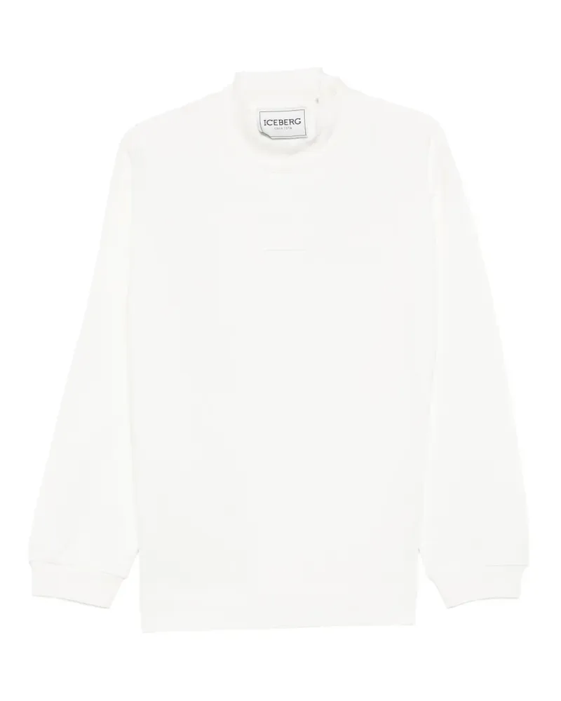 Iceberg logo-detail cotton sweatshirt - Nude Nude