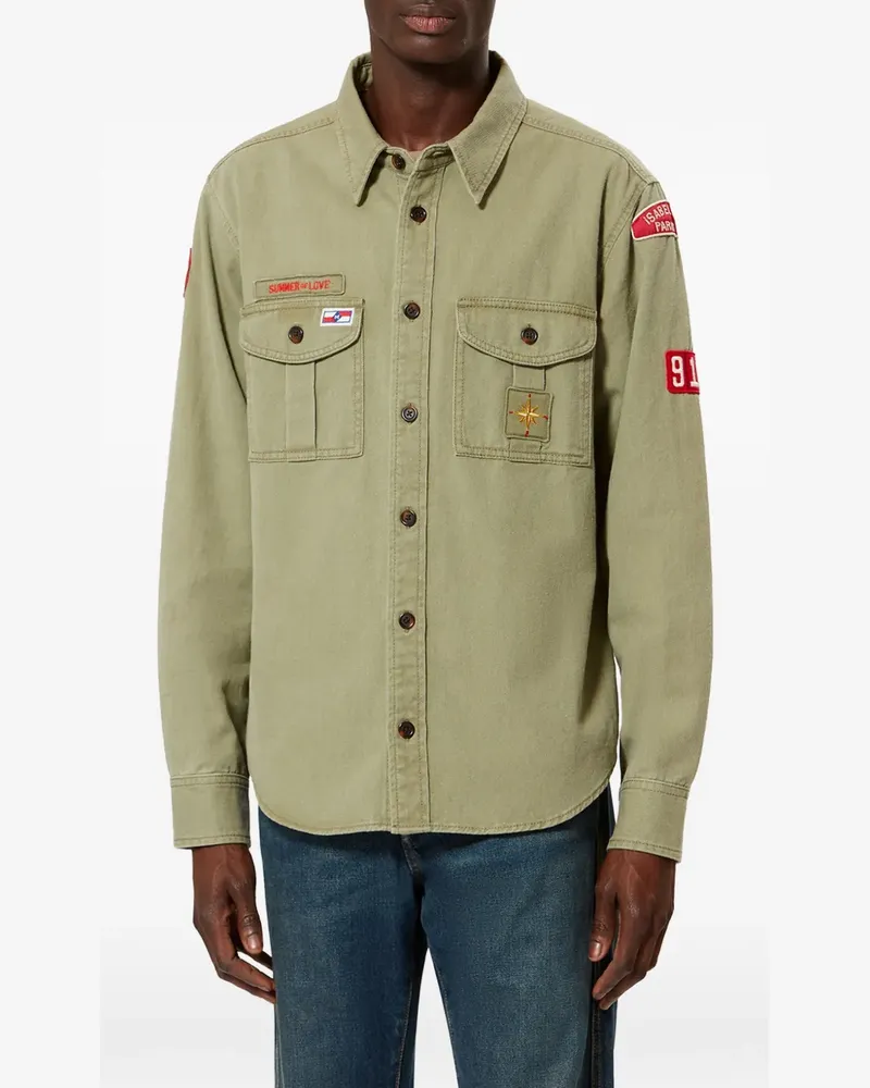 Isabel Marant Nooria Hemd mit Patches - Grün Grün