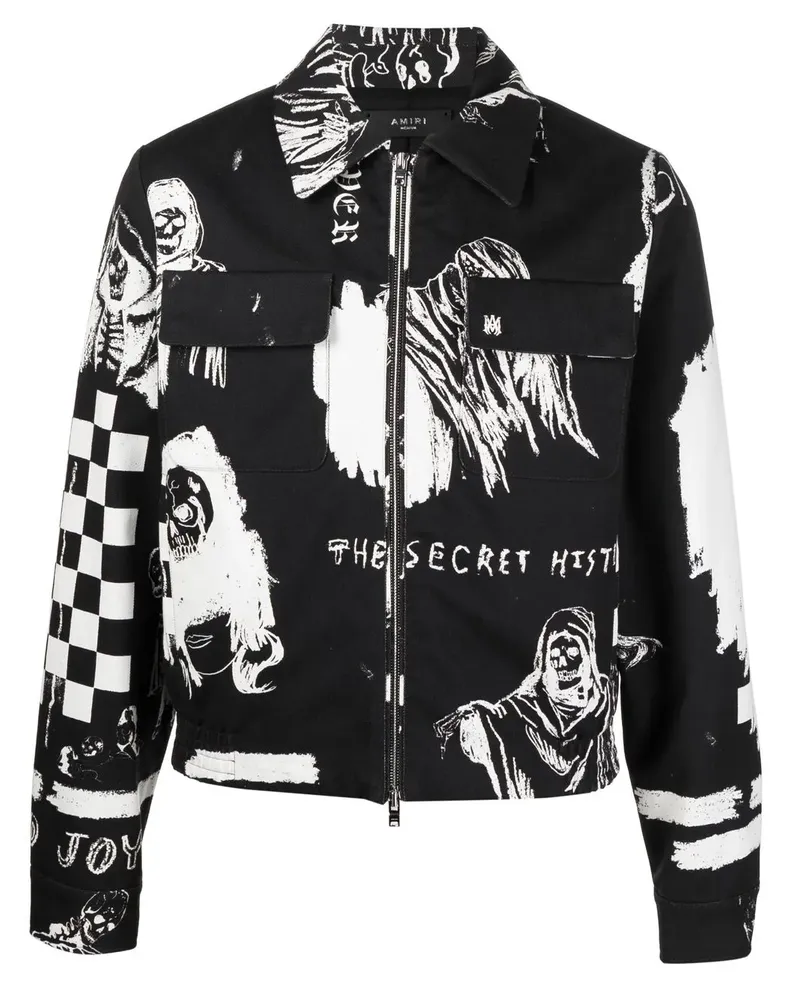 Amiri Hemdjacke mit grafischem Print - Schwarz Schwarz