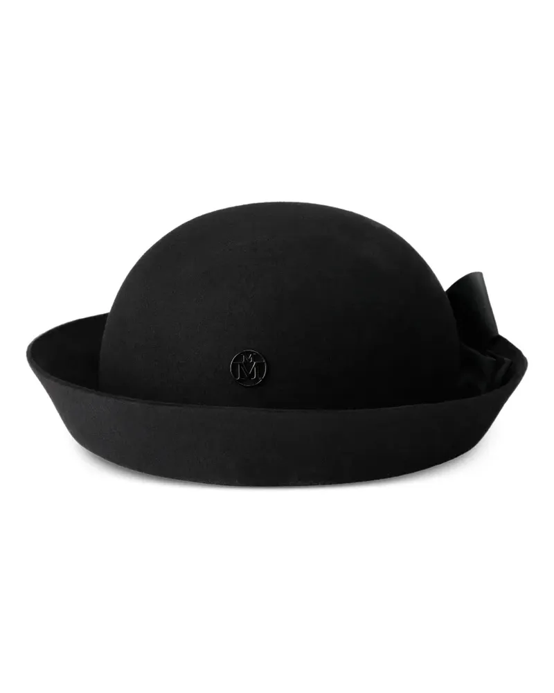 Maison Michel Tim Hut mit Schleifendetail - Schwarz Schwarz