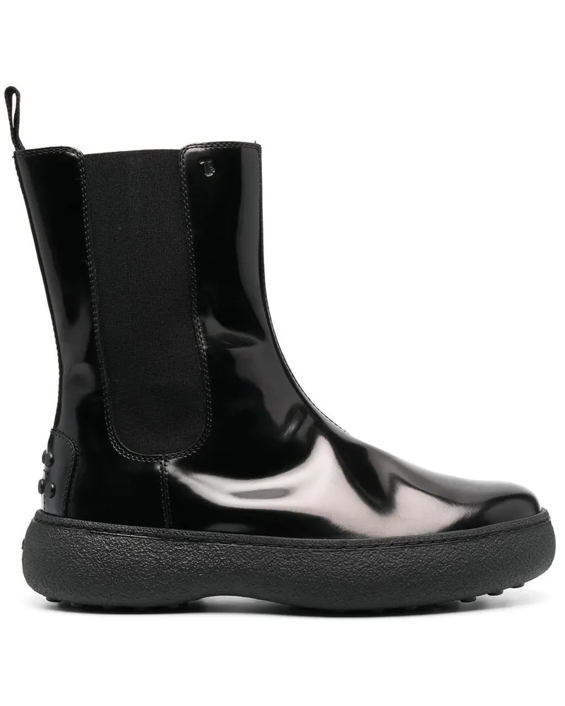TOD'S Stiefeletten mit Stretcheinsätzen - Schwarz Schwarz