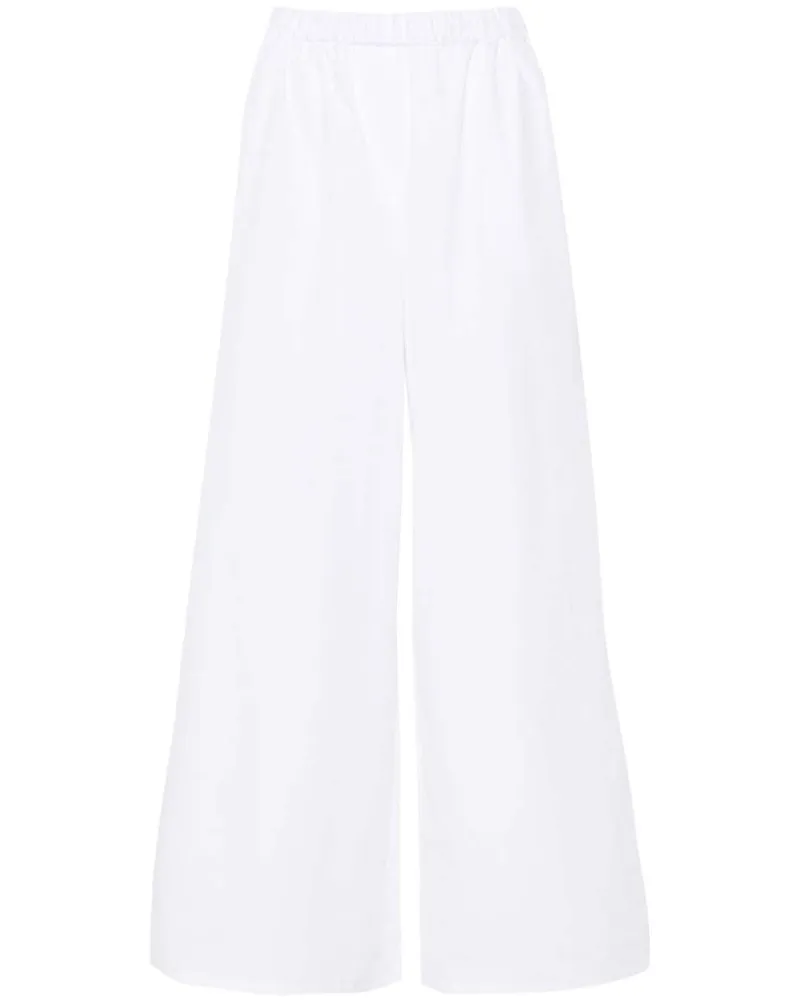 Max Mara Navigli Palazzohose mit weitem Bein - Weiß Weiß