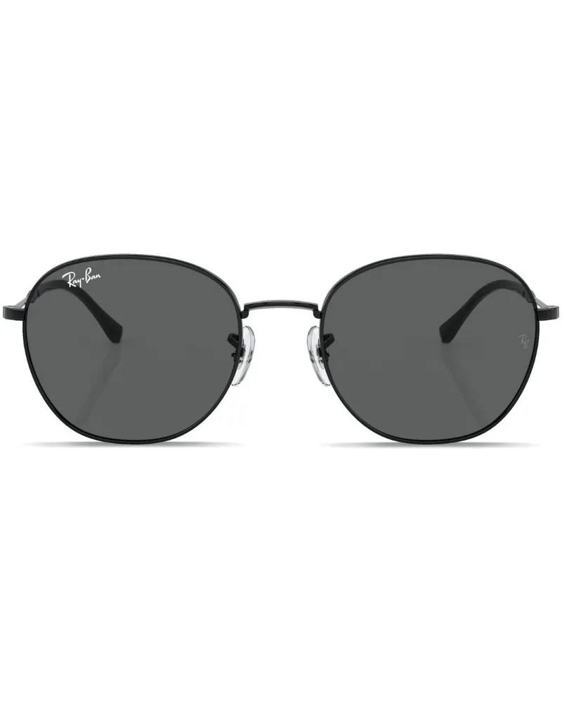 Ray Ban Sonnenbrille mit rundem Gestell - Schwarz Schwarz
