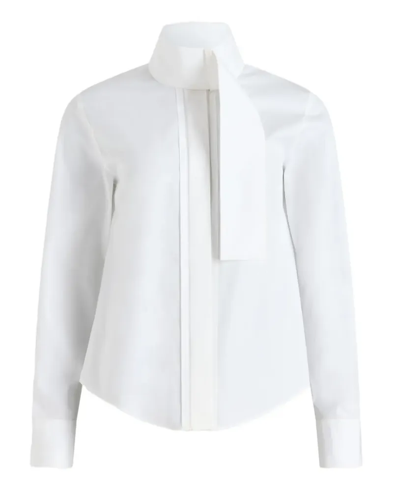 Patou Popeline-Bluse mit Schalkragen - Weiß Weiß
