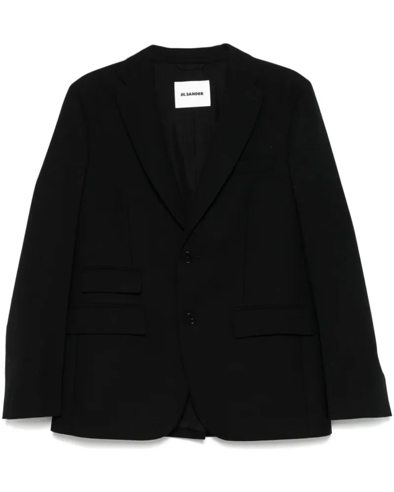 Jil Sander Blazer aus Woll-Canvas - Schwarz Schwarz