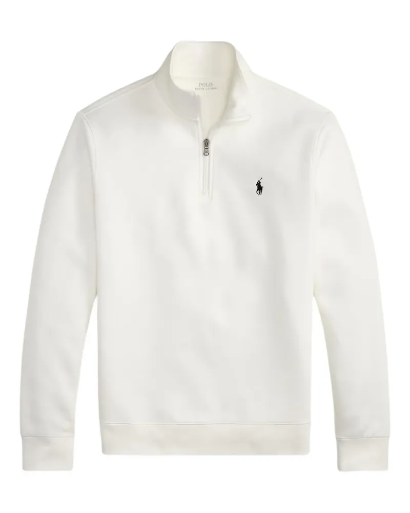Ralph Lauren Doppelstrick-Pullover mit Viertelreißverschluss - Weiß Weiß