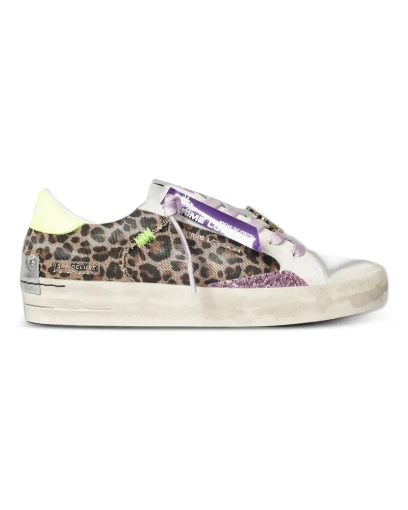 Crime Sk8 Sneakers mit Leopardenprint - Weiß Weiß
