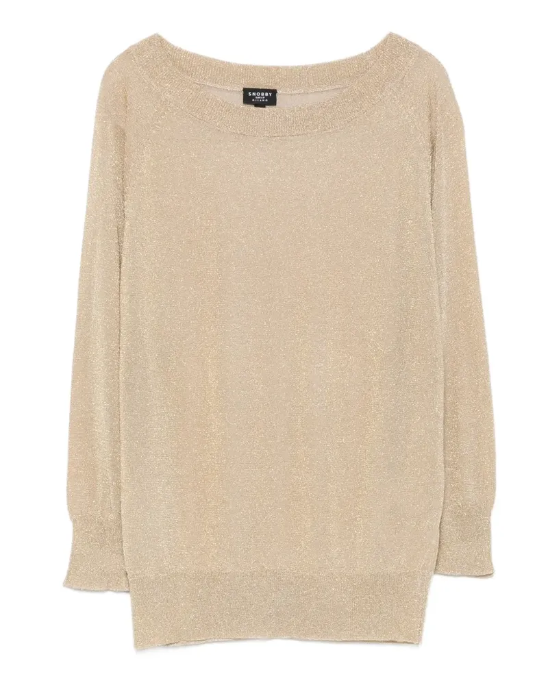 Snobby Sheep metallic-effect raglan-sleeve top - Gold Gold