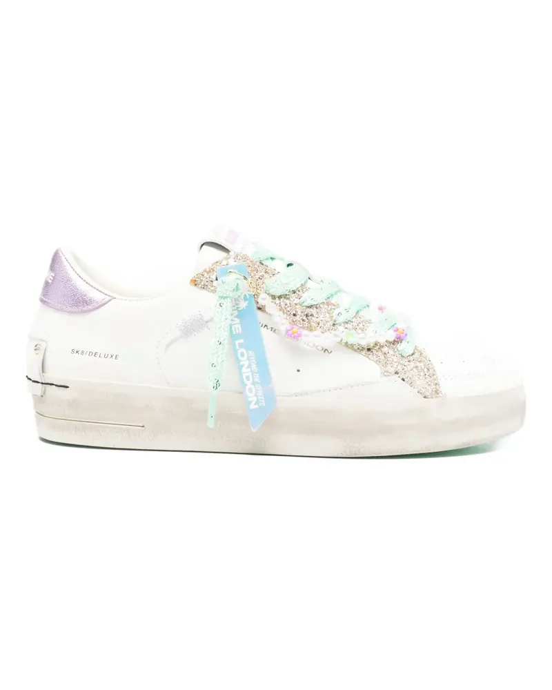 Crime Sk8 Deluxe glitter lace sneakers - Weiß Weiß