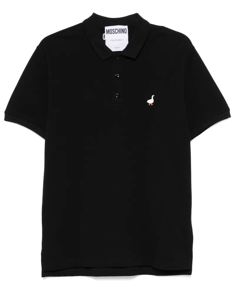 Moschino Klassisches Poloshirt - Schwarz Schwarz