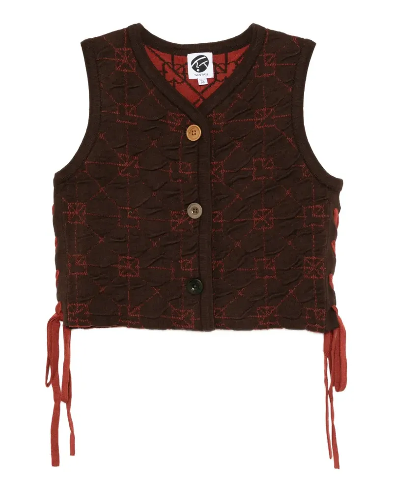 YANYAN KNITS June Cropped Waistcoat - Braun Braun