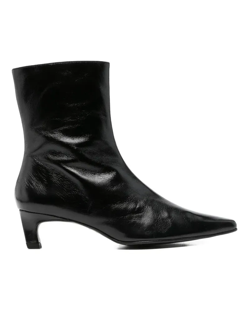 Alohas pointed-toe kitten-heel boots - Schwarz Schwarz