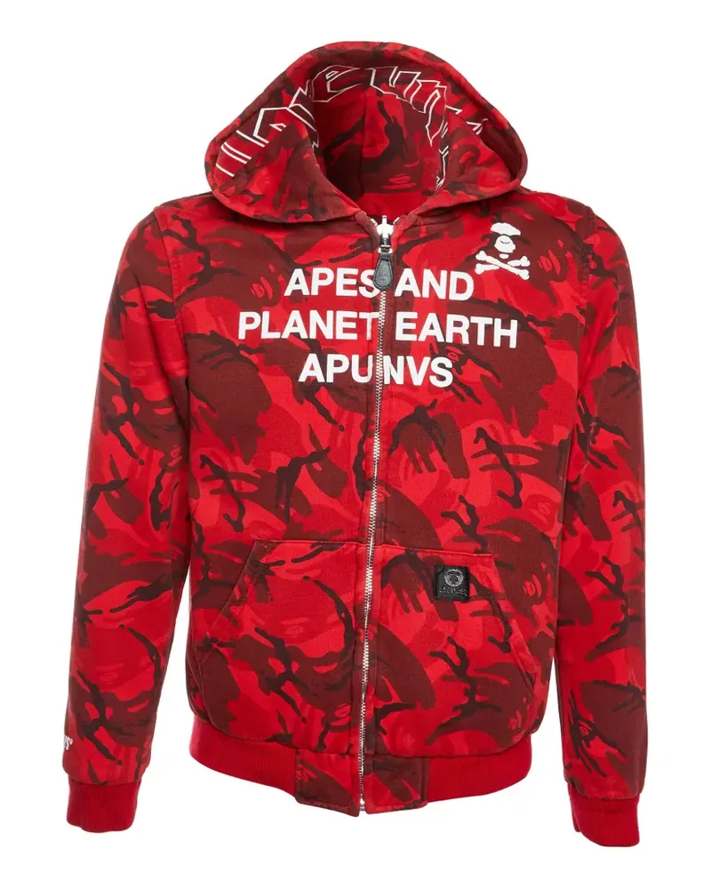BAPE Wendbare Jacke mit Camouflage-Print - Rot Rot