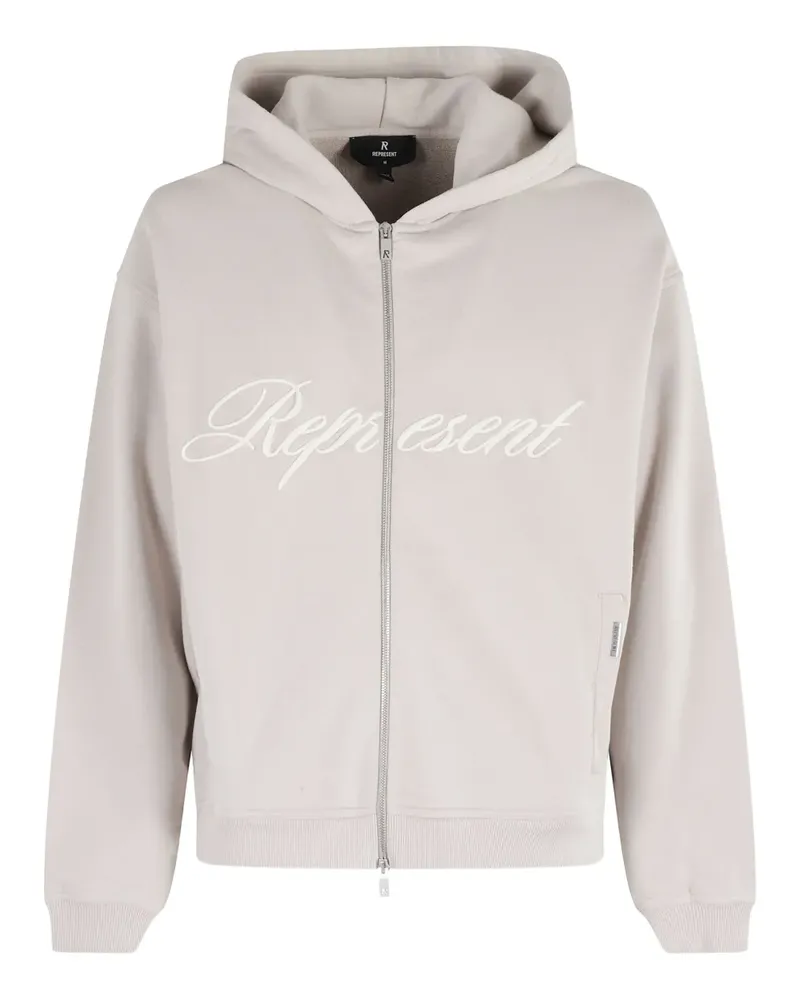 REPRESENT Script Logo Kapuzenjacke - Nude Nude