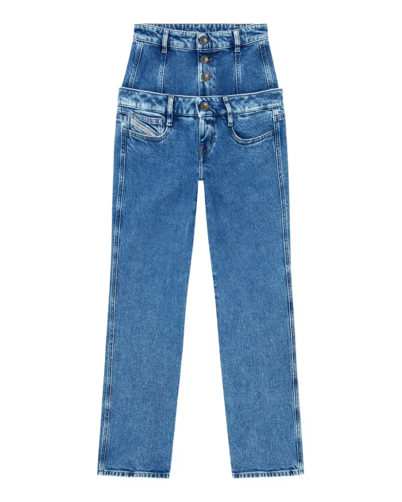 Diesel D-Fynora double-layer jeans - Blau Blau