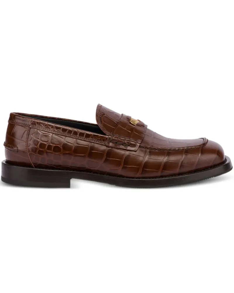 Moschino Loafer mit Kroko-Prägung - Braun Braun