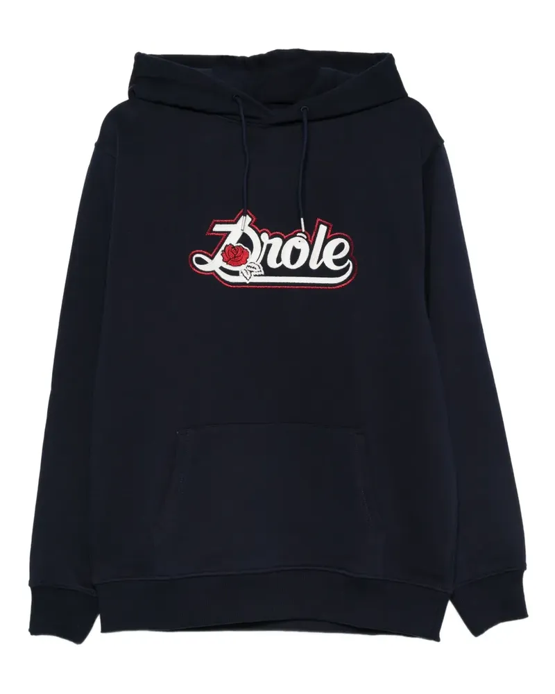 Drôle de Monsieur Hoodie mit Rose - Blau Blau