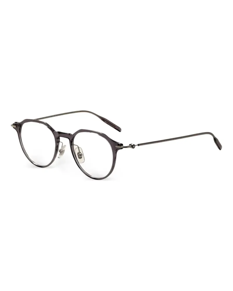 Montblanc Brille mit geometrischem Gestell - Grau Grau