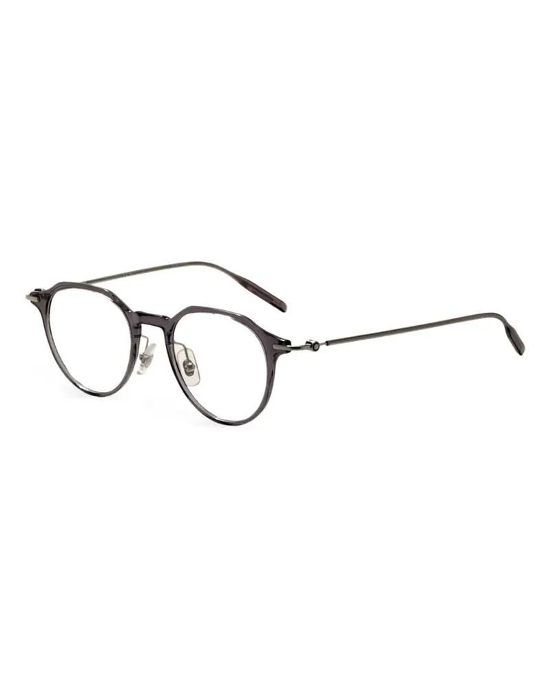 Montblanc Brille mit geometrischem Gestell - Grau Grau