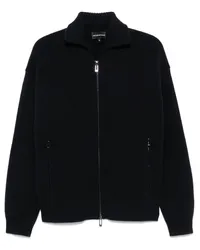 Emporio Armani Cardigan mit Logo-Stickerei Blau