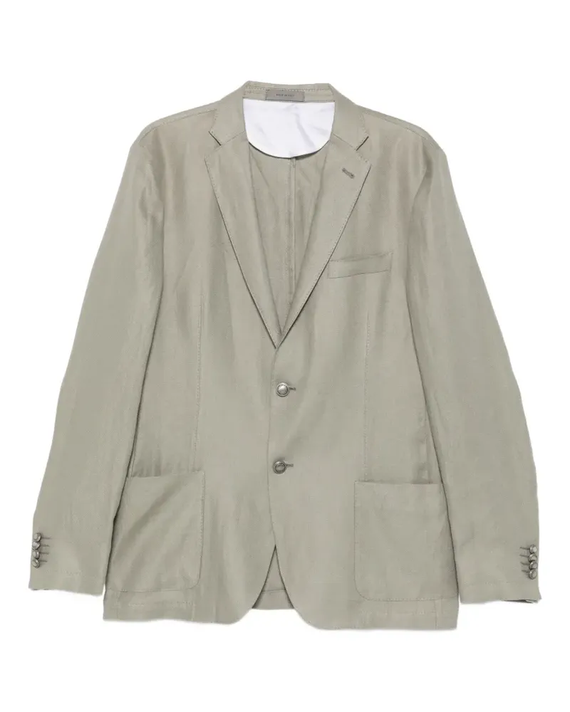 Corneliani single-breasted patch-pocket jacket - Grün Grün