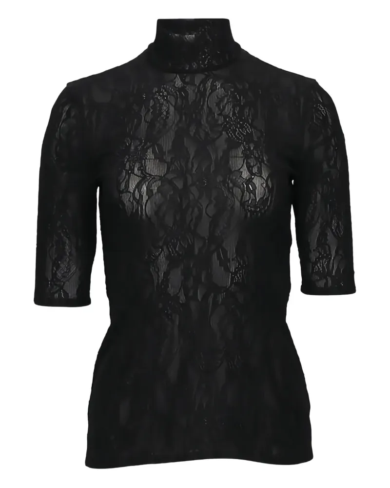 Stella McCartney Bluse mit verdecktem Verschluss - Schwarz Schwarz